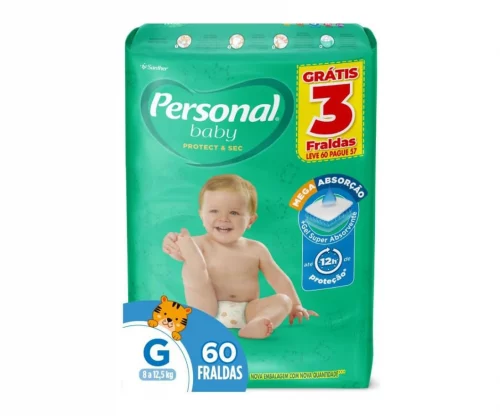 Fralda Personal Baby Protect & Sec G 60 Unidades
