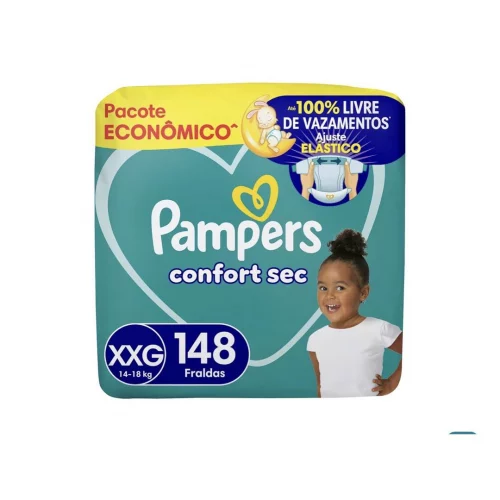 Fraldas Pampers Confort Sec XXG 148 Unidades