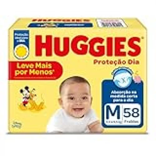 Huggies Fralda Proteção Dia Tam. M - 58 fraldas