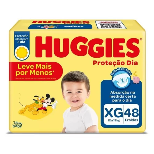 Huggies Fralda Proteção Dia Tam  XG - 48 fraldas