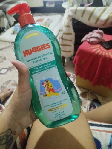 🛍️Huggies Sabonete Líquido de Glicerina Extra Suave 600 ml