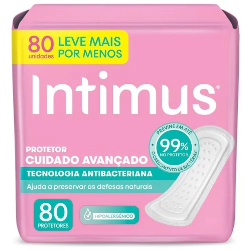Intimus Protetor Diário Days Antibacteriana, 80 Unidades