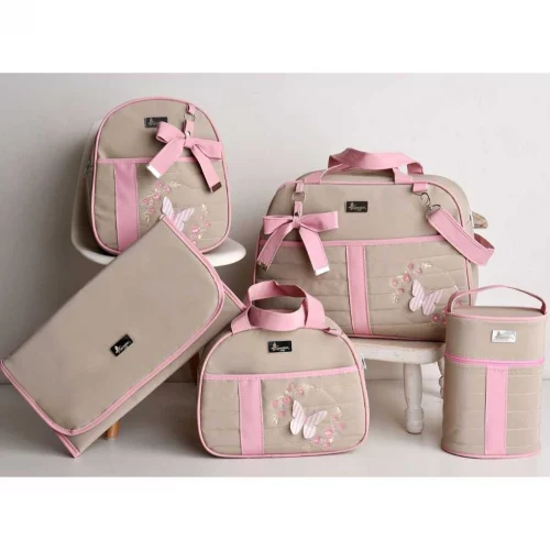 🛍️Kit Bolsa Maternidade Menino/Menina Mala de Luxo Térmica Impermeável Luender Baby
