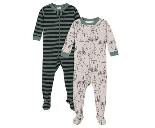 Kit com 2 pijamas com pés Gerber