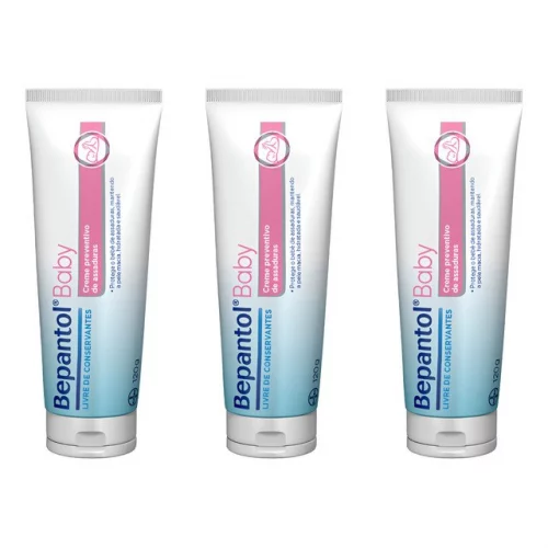 🛍️Kit Com 3 Cremes Pomada De Assadura 120gr Cada - Bepantol