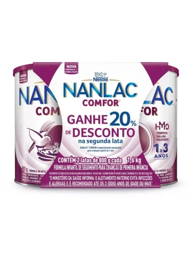 Kit Fórmula Infantil Nanlac Comfor 800g 2 Unidades