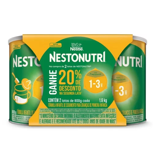 Kit Fórmula Infantil Nestonutri 1+ 800g 2 Unidades