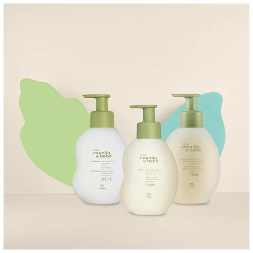 Kit Mamãe e Bebê com Shampoo + Condicionador + Sabonete Líquido 200ml