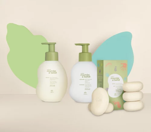 Kit Mamãe e Bebê Shampoo e Condicionador 200ml + Sabonetes em Barra 5 unidades