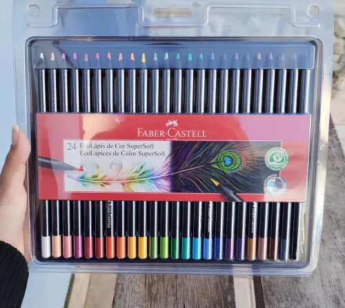 Lápis de Cor, Faber-Castell, EcoLápis Supersoft, 24 Cores