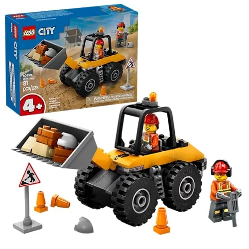 🛍️LEGO City Great Vehicles Carregadeira de Rodas de Construção Amarela 60450