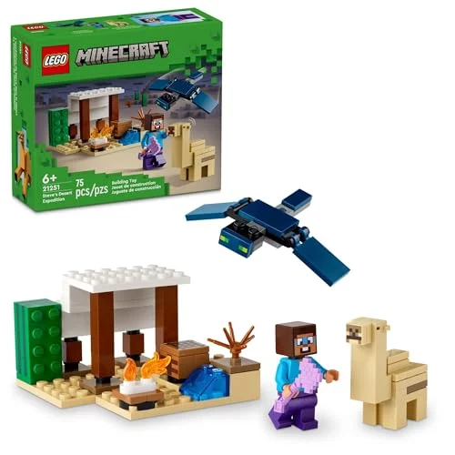 🛍️LEGO® Minecraft® – Expedição do Steve ao Deserto Brinquedos para Crianças em Jogo de Aventura 21251
