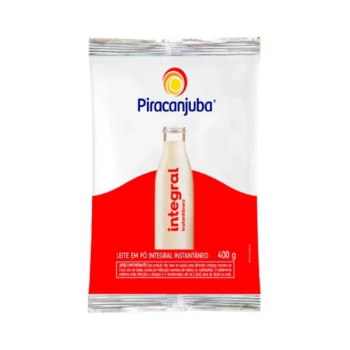 Leite Em Pó Integral Instantâneo 400g Piracanjuba