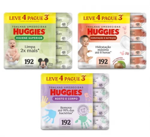 Lenço Umedecido Huggies 192 unidades