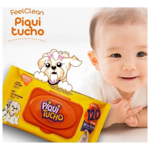Lenço Umedecido Piquitucho Premium 120 unidades