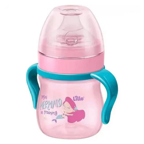 Lillo Caneca Aprendizado C  Alça Evolution Bebedor SIL 150 ml - Menina  Lillo  Rosa Verde