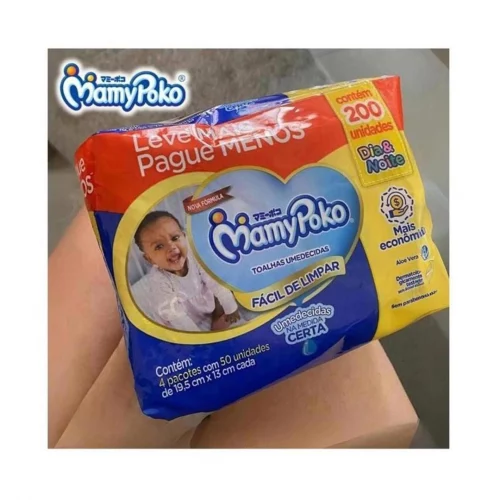 MamyPoko Lenços Umedecidos Dia&Noite 200 Unidades