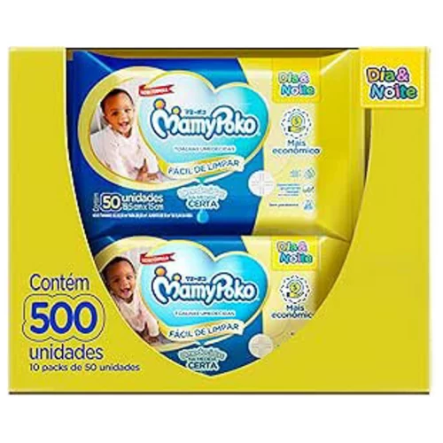 MamyPoko Lenços Umedecidos Dia&Noite 500 Unidades