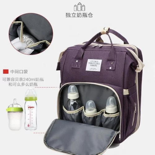 🛍️Mochila Maternidade Bolsa Mamãe Bebê Multifunção à prova d'água dobrável Multineos Pronto Entrega
