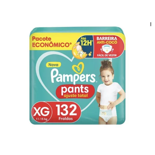 Pampers Ajuste Total Fralda XG 132 unidades Pampers Ajuste Total Fralda XG 132 unidades