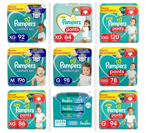 Pampers com 30% off do cupom nas compras acima de R$ 199,99 🔥