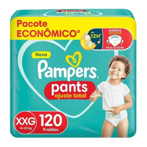 Pampers Fralda Calça Premium Care Ajuste Total, 120 Unidades