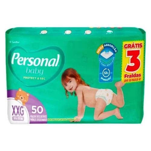 Personal Fralda Soft & Protect Hiper XXG, 50 Unidades