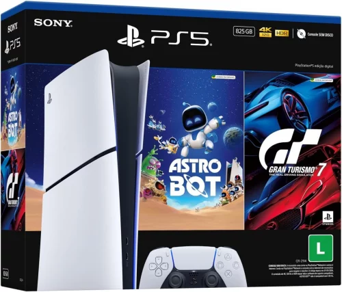 🔥PlayStation®5 Slim Digital 825GB – Pacote ASTRO BOT e Gran Turismo 7