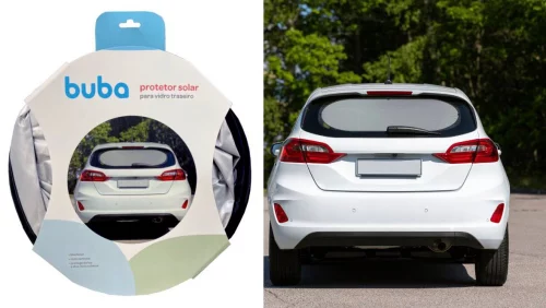 Protetor Solar Para Vidro Traseiro Com Ventosa Anti Reflexo