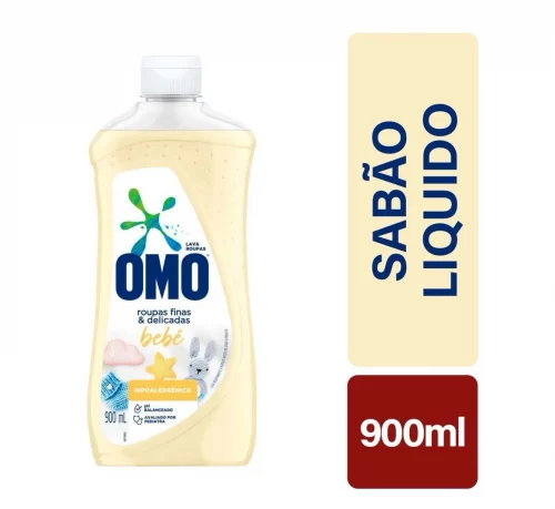 Sabão Líquido Omo Roupas Finas E Delicadas Bebê 900ml