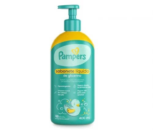 Sabonete Líquido Pampers Glicerina Da Cabeça aos Pés 400ml