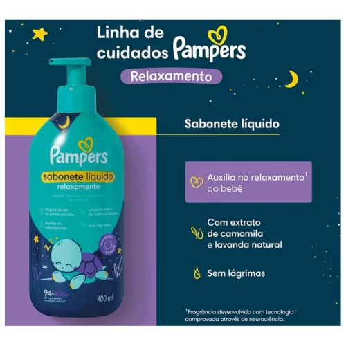 Sabonete Líquido Relaxamento Pampers 400ml