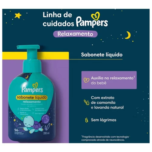 Sabonete Líquido Relaxante Pampers 200ml