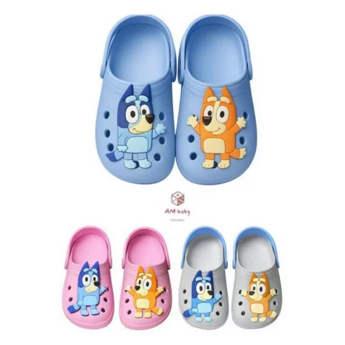 Sandalia Babuche Infantil Papete Bluey e Bingo Confortavel  Leve