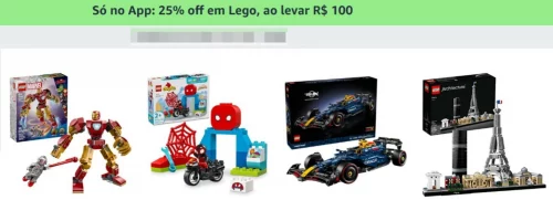🔥 Só no App: 25% off em Lego, Compras Acima de R$ 100
