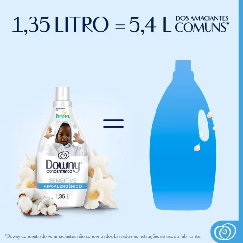 Amaciante Concentrado Downy Sensitive Hipoalergênico 1,35L