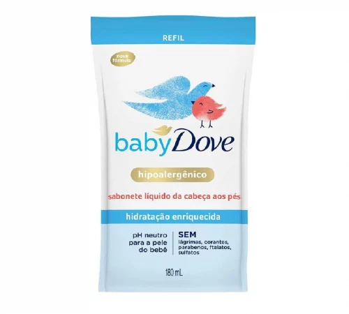 Baby Dove Refil Sabonete Líquido Hidratação Enriquecida 180Ml
