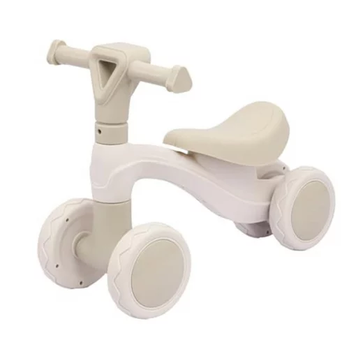 Bicicleta Andador Equilíbrio Sem Pedal 4 Roda Zippy Toys (Bege)