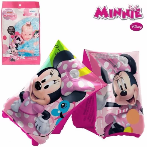 Boia de Braço Infantil Minnie Piscina Praia Verão Disney