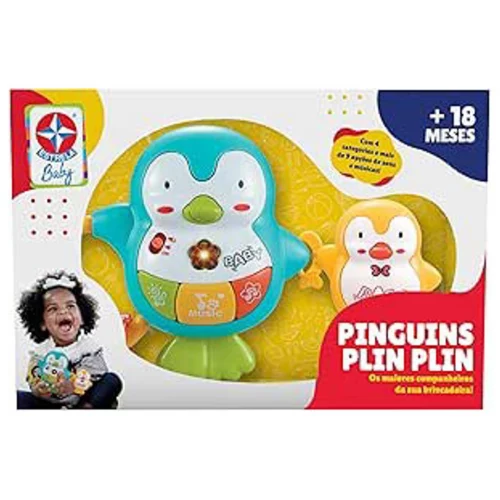Brinquedo Estrela Baby Pinguins Plim Plim