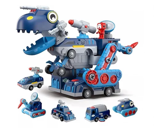 Carrinho Dino Que Monta e Desmonta 5 em 1 Construbots Carrinho Dino Que Monta e Desmonta 5 em 1 Construbots