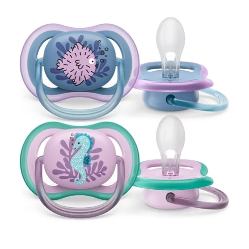 🛍️Chupeta Avent Ultra Air Dupla Decorada 6-18M – Cavalo Marinho e Baiacu