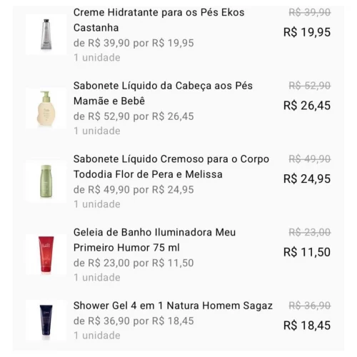 DESCONTO PROGRESSIVO NATURA