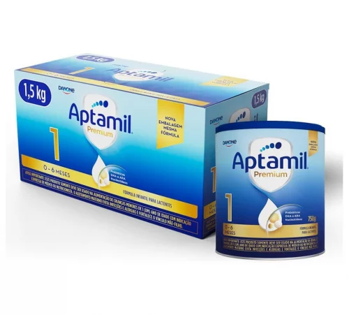Fórmula Infantil Aptamil Premium 1 - 1,5KG (2 latas com 750g cada)