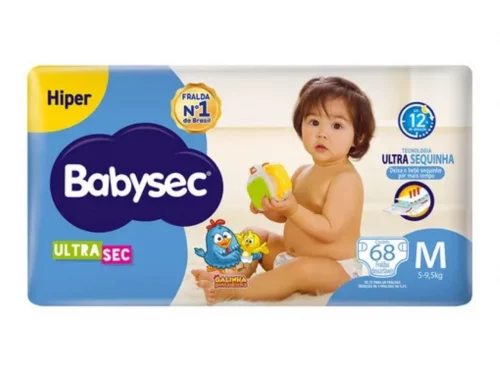 Fralda Babysec Ultrasec M 68 Unidades