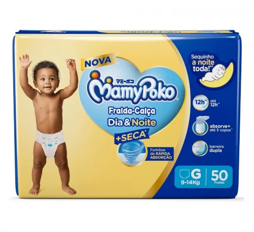 Fralda-Calça MamyPoko Dia&Noite G 50 Unidades