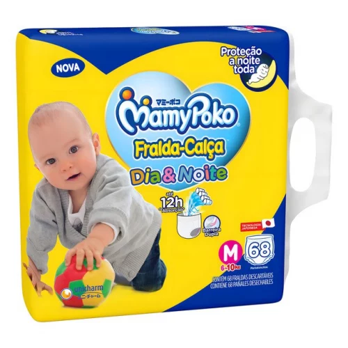 🛍️Fralda Calça Mamypoko Dia&noite Giga M 68 Unidades