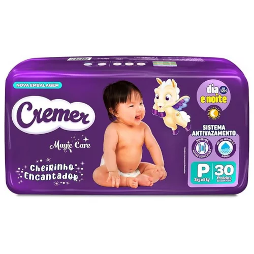 Fralda Cremer Jumbo P 30 Unidades