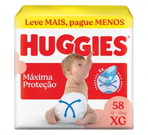 Fralda Huggies Supreme Care XG 58 unidades