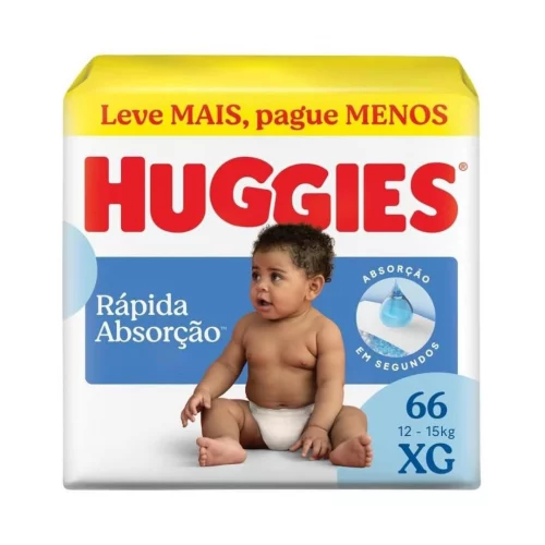 Fralda Huggies Tripla Proteção XG 66 unidades